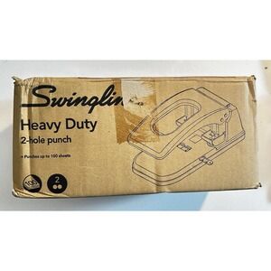 Swingline Heavy Duty 2-hole Punch 9/32" Holes 100 SHT Black/Gray
